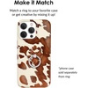 image:imageVELVET CAVIAR Cell Phone Ring Holder  Finger Ring amp Stand  Improves Phone Grip Compatible with iPhone Galaxy Most Smartphones WineCocoa Cow