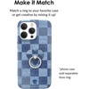 image:imageVELVET CAVIAR Cell Phone Ring Holder  Finger Ring amp Stand  Improves Phone Grip Compatible with iPhone Galaxy Most Smartphones WineDenim Vibe Checkered