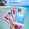 image:imageVELVET CAVIAR Waterproof Phone Pouch with Lanyard  IP68 Floating Case for iPhone amp All Phones  Dry Bag for Snorkeling Beach Kayaking  Travel amp Cruise Essentials for Women Silver HoloPink Stardust