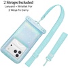 image:imageVELVET CAVIAR Waterproof Phone Pouch with Lanyard  IP68 Floating Case for iPhone amp All Phones  Dry Bag for Snorkeling Beach Kayaking  Travel amp Cruise Essentials for Women Silver HoloBlue Mermaid Glitter