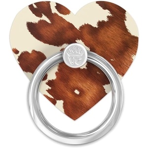 image:imageVELVET CAVIAR Cell Phone Ring Holder  Finger Ring amp Stand  Improves Phone Grip Compatible with iPhone Galaxy Most Smartphones WineCocoa Cow