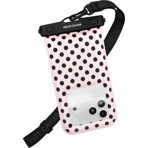 image:imageVELVET CAVIAR Waterproof Phone Pouch with Lanyard  IP68 Floating Case for iPhone amp All Phones  Dry Bag for Snorkeling Beach Kayaking  Travel amp Cruise Essentials for Women Silver HoloPrincess Pink Polka Dot