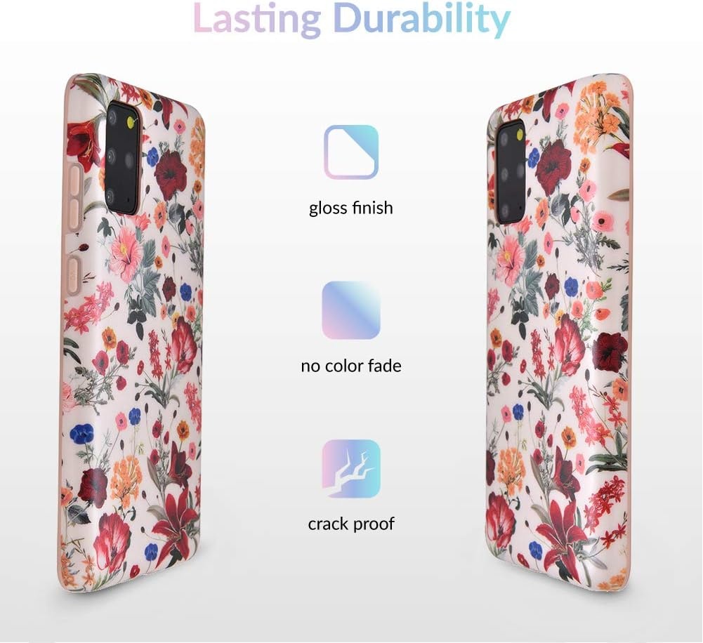 image:imageVELVET CAVIAR Compatible with Samsung Galaxy S20 Case Flower  Cute Protective Phone Cases for Women Girls Black Rose Gold FloralNude Vintage Floral