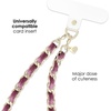 image:imageVELVET CAVIAR Chain Phone Charm Wrist Strap  Cute Lanyard Accessory for Women  Fits all Phone Cases Mauve Pink Velvet