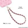 image:imageVELVET CAVIAR Chain Phone Charm Wrist Strap  Cute Lanyard Accessory for Women  Fits all Phone Cases Mauve Pink Velvet