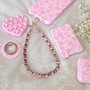 image:imageVELVET CAVIAR Chain Phone Charm Wrist Strap  Cute Lanyard Accessory for Women  Fits all Phone Cases Mauve Pink Velvet