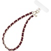image:imageVELVET CAVIAR Leather Chain Phone Charm Wrist Strap  Cute Lanyard Accessory for Women  Fits All Phone Cases Burgundy