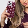 image:imageVELVET CAVIAR Leather Chain Phone Charm Wrist Strap  Cute Lanyard Accessory for Women  Fits All Phone Cases Burgundy