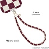 image:imageVELVET CAVIAR Leather Chain Phone Charm Wrist Strap  Cute Lanyard Accessory for Women  Fits All Phone Cases Burgundy