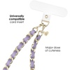 image:imageVELVET CAVIAR Leather Chain Phone Charm Wrist Strap  Cute Lanyard Accessory for Women  Fits All Phone Cases Lilac