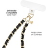 image:imageVELVET CAVIAR Leather Chain Phone Charm Wrist Strap  Cute Lanyard Accessory for Women  Fits all Phone Cases Black