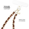 image:imageVELVET CAVIAR Leather Chain Phone Charm Wrist Strap  Cute Lanyard Accessory for Women  Fits all Phone Cases Metallic Brown