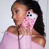 image:imageVELVET CAVIAR Leather Chain Phone Charm Wrist Strap  Cute Lanyard Accessory for Women  Fits all Phone Cases Metallic Pink