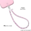 image:imageVELVET CAVIAR Leather Chain Phone Charm Wrist Strap  Cute Lanyard Accessory for Women  Fits all Phone Cases Pink