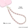 image:imageVELVET CAVIAR Leather Chain Phone Charm Wrist Strap  Cute Lanyard Accessory for Women  Fits all Phone Cases Pink Pearl