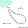 image:imageVELVET CAVIAR Leather Chain Phone Charm Wrist Strap  Cute Lanyard Accessory for Women  Fits all Phone Cases Teal Holo