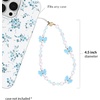 image:imageVELVET CAVIAR Phone Charm Wrist Strap  Cute Beaded Cellphone Wristlet  Lanyard Accessory for Women  Fits all Phone CasesFrench Blue Bow