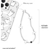 image:imageVELVET CAVIAR Phone Charm Wrist Strap  Cute Beaded Cellphone Wristlet  Lanyard Accessory for Women  Fits all Phone CasesHalloween Ghost