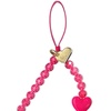 image:imageVELVET CAVIAR Phone Charm Wrist Strap  Cute Beaded Cellphone Wristlet  Lanyard Accessory for Women  Fits all Phone CasesHot Pink Heart