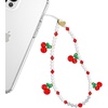 image:imageVELVET CAVIAR Phone Charm Wrist Strap  Cute Beaded Cellphone Wristlet  Lanyard Accessory for Women  Fits all Phone CasesMon Cheri Cherry