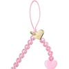 image:imageVELVET CAVIAR Phone Charm Wrist Strap  Cute Beaded Cellphone Wristlet  Lanyard Accessory for Women  Fits all Phone CasesPink Heart