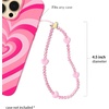 image:imageVELVET CAVIAR Phone Charm Wrist Strap  Cute Beaded Cellphone Wristlet  Lanyard Accessory for Women  Fits all Phone CasesPink Heart