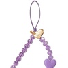 image:imageVELVET CAVIAR Phone Charm Wrist Strap  Cute Beaded Cellphone Wristlet  Lanyard Accessory for Women  Fits all Phone CasesPurple Hearts