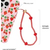 image:imageVELVET CAVIAR Phone Charm Wrist Strap  Cute Beaded Cellphone Wristlet  Lanyard Accessory for Women  Fits all Phone CasesRed Heart