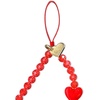 image:imageVELVET CAVIAR Phone Charm Wrist Strap  Cute Beaded Cellphone Wristlet  Lanyard Accessory for Women  Fits all Phone CasesRed Heart