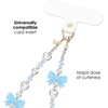 image:imageVELVET CAVIAR Phone Charm Wrist Strap  Cute Lanyard Accessory for Women  Compatible with all Phone Cases French Blue Bow