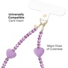 image:imageVELVET CAVIAR Phone Charm Wrist Strap  Cute Lanyard Accessory for Women  Compatible with all Phone Cases Purple Heart