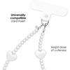 image:imageVELVET CAVIAR Phone Charm Wrist Strap  Cute Lanyard Accessory for Women  Compatible with all Phone Cases White Heart