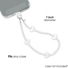 image:imageVELVET CAVIAR Phone Charm Wrist Strap  Cute Lanyard Accessory for Women  Compatible with all Phone Cases White Heart