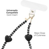 image:imageVELVET CAVIAR Phone Charm Wrist Strap  Cute Lanyard Accessory for Women  Compatible with all Phone CasesBlack Heart