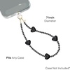 image:imageVELVET CAVIAR Phone Charm Wrist Strap  Cute Lanyard Accessory for Women  Compatible with all Phone CasesBlack Heart