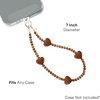 image:imageVELVET CAVIAR Phone Charm Wrist Strap  Cute Lanyard Accessory for Women  Compatible with all Phone CasesBrown Heart