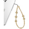 image:imageVELVET CAVIAR Phone Charm Wrist Strap  Cute Lanyard Accessory for Women  Compatible with all Phone CasesMetallic Gold Heart