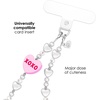 image:imageVELVET CAVIAR Phone Charm Wrist Strap  Cute Lanyard Accessory for Women  Compatible with all Phone CasesSweet Hearts Pearl Chain