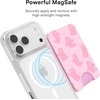 image:imageVELVET CAVIAR compatible with MagSafe Wallet 20  Magnetic Card Holder Wallet for iPhone 171615141312 or Phone Cases compatible with MagSafe  Blue Aquamarine Polka DotGhosted Pink