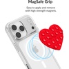 image:imageVelvet Caviar Suction Cup Phone Case Mount Compatible with MagSafe Devices Only  Magnetic Silicone Sticky Phone Grip Holder for iPhone Back of Phone  Mirror Gripper Strawberry MilkRed Heart