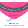 image:imageVelvet Caviar Suction Cup Phone Case Mount Compatible with MagSafe Devices Only  Magnetic Silicone Sticky Phone Grip Holder for iPhone Back of Phone  Mirror Gripper Strawberry MilkHot Pink Heart