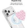 image:imageVelvet Caviar Suction Cup Phone Case Mount Compatible with MagSafe Devices Only  Magnetic Silicone Sticky Phone Grip Holder for iPhone Back of Phone  Mirror Gripper Strawberry MilkStrawberry Milk Jelly Heart