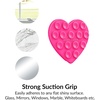 image:imageVelvet Caviar Suction Cup Phone Case Mount Compatible with MagSafe Devices Only  Magnetic Silicone Sticky Phone Grip Holder for iPhone Back of Phone  Mirror Gripper Strawberry MilkHot Pink Heart