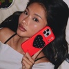 image:imageVelvet Caviar Suction Cup Phone Case Mount Compatible with MagSafe Devices Only  Magnetic Silicone Sticky Phone Grip Holder for iPhone Back of Phone  Mirror Gripper Strawberry MilkBlack Heart