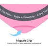 image:imageVelvet Caviar Suction Cup Phone Case Mount Compatible with MagSafe Devices Only  Magnetic Silicone Sticky Phone Grip Holder for iPhone Back of Phone  Mirror Gripper Strawberry MilkPink Heart
