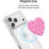 image:imageVelvet Caviar Suction Cup Phone Case Mount Compatible with MagSafe Devices Only  Magnetic Silicone Sticky Phone Grip Holder for iPhone Back of Phone  Mirror Gripper Strawberry MilkPink Heart