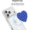 image:imageVelvet Caviar Suction Cup Phone Case Mount Compatible with MagSafe Devices Only  Magnetic Silicone Sticky Phone Grip Holder for iPhone Back of Phone  Mirror Gripper Strawberry MilkCobalt Blue Heart