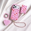 image:imageVelvet Caviar Suction Cup Phone Case Mount Compatible with MagSafe Devices Only  Magnetic Silicone Sticky Phone Grip Holder for iPhone Back of Phone  Mirror Gripper Strawberry MilkPink Sugar Heart