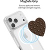 image:imageVelvet Caviar Suction Cup Phone Case Mount Compatible with MagSafe Devices Only  Magnetic Silicone Sticky Phone Grip Holder for iPhone Back of Phone  Mirror Gripper Strawberry MilkEspresso Brown Heart