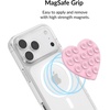 image:imageVelvet Caviar Suction Cup Phone Case Mount Compatible with MagSafe Devices Only  Magnetic Silicone Sticky Phone Grip Holder for iPhone Back of Phone  Mirror Gripper Strawberry MilkStrawberry Milk Heart